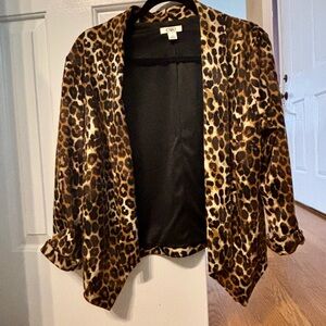 Chico's Animal Print Open Jacket